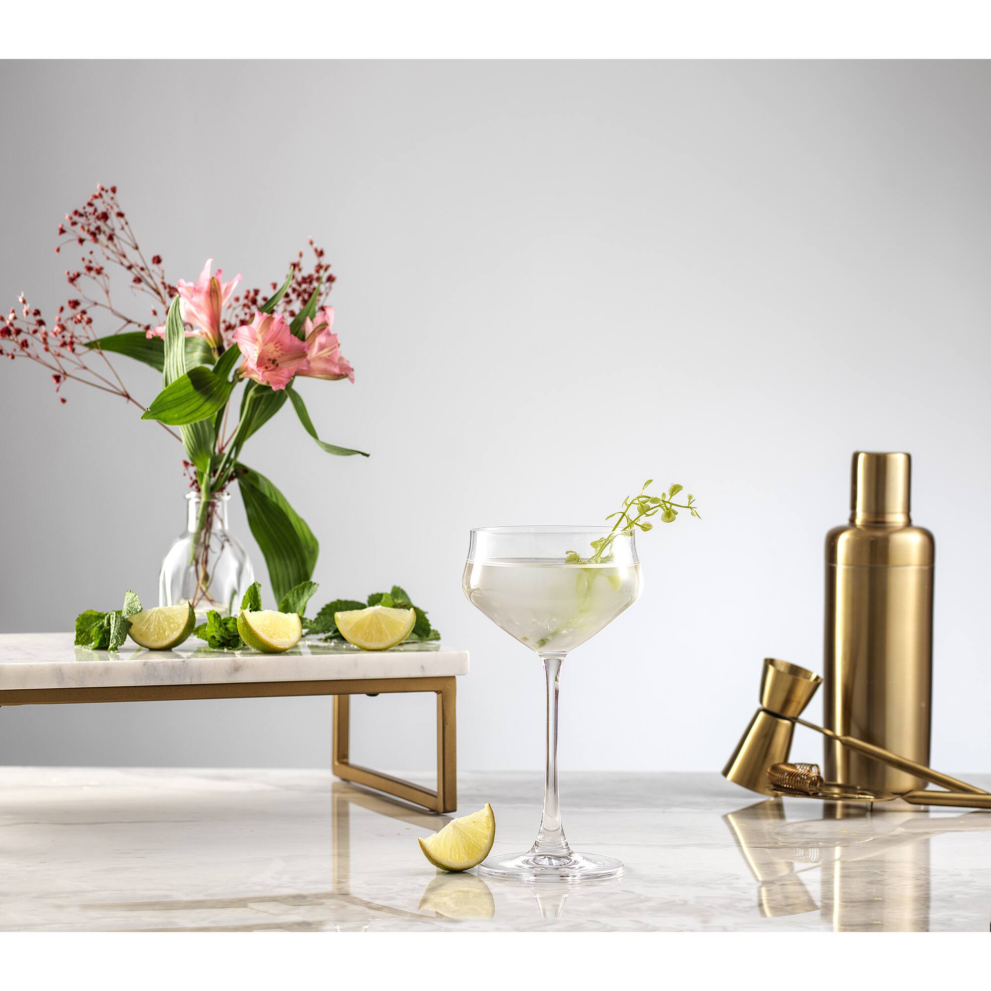 JoyJolt® Bloom Coupe Crystal Glasses, 4ct.